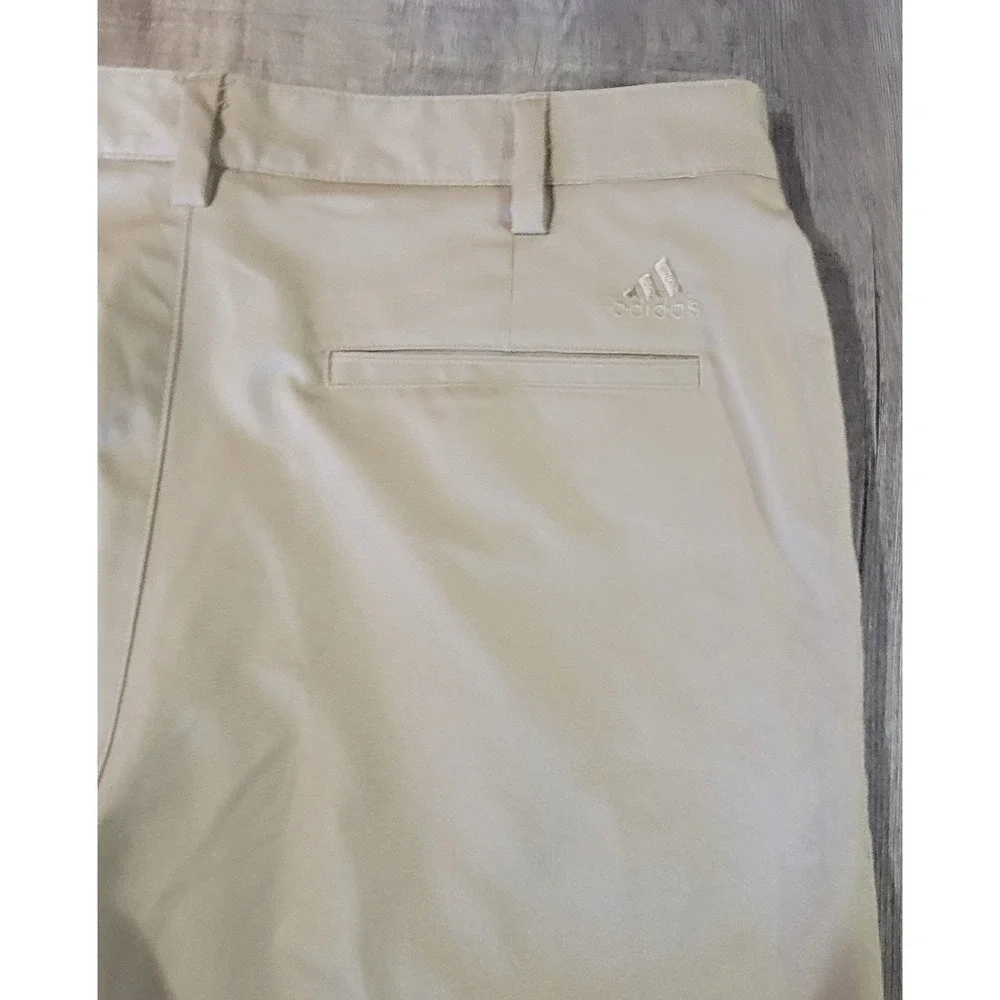 Adidas Mens 34x30 Beige Straight Leg‎ Performance Tech Golf Chino Pants Euc
